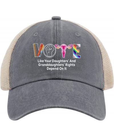 Vote Hat Vote Like Your Granddaughter's Rights Depend On It Hat for Womens Mens AllBlack Cowgirl Hat Gray01 $9.65 Baseball Caps