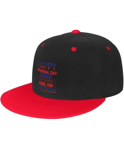 Happy Memorial Day Baseball Cap for Men Women Snapback Hat Adjustable Flat Bill Hats Red $11.62 Baseball Caps