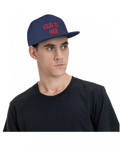 Custom Hat,Custom Name Cap Your Design Here,Custom Hat Design Your Own Classic Mens Womens Trucker Hat Navy Blue-1 $8.38 Base...