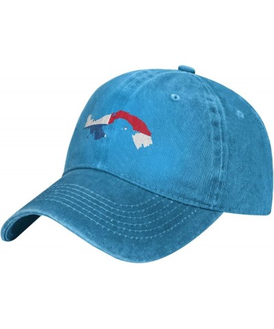 Panama Terrain Map Baseball Cap for Men Women Hats Cotton Trucker Caps Adjustable Dad Hat Blue $9.61 Baseball Caps