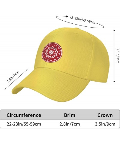 Baseball Cap Adjustable Fashion Uv Protection Floral Portland-Thorns Sandwich Cap Unisex Yellow $17.09 Visors