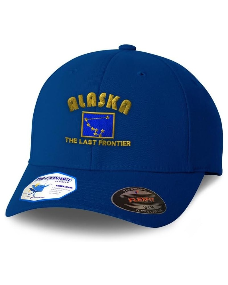 Flexfit Hats for Men & Women Alaska The Last Frontier Polyester Dad Hat Baseball Cap Royal Blue $17.15 Baseball Caps