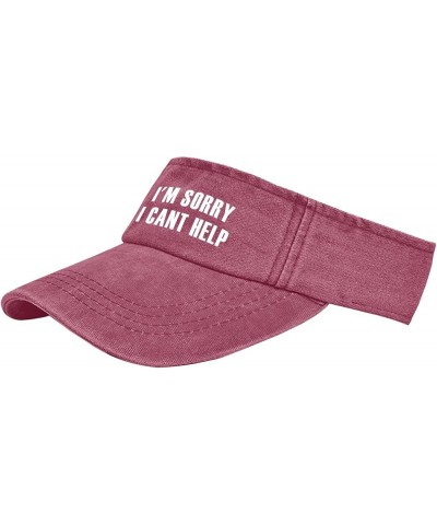 I'm Sorry i Cant Help Cap Visor Hats for Women Visor Hats Flodable Sun Visors Deep Rose $10.06 Sun Hats