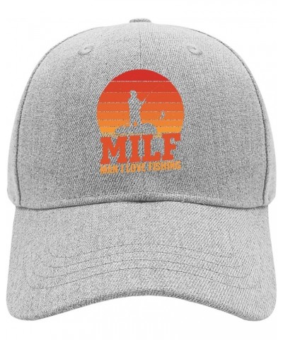 Baseball Hats Milf Man I Love Fishing Trucker Cap for Women Graphic Cotton Snapbacks for Gifts Pale $11.57 Baseball Caps