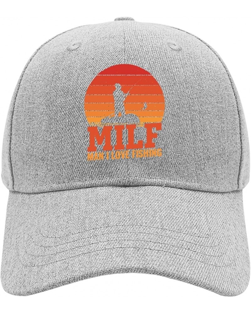 Baseball Hats Milf Man I Love Fishing Trucker Cap for Women Graphic Cotton Snapbacks for Gifts Pale $11.57 Baseball Caps