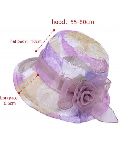 Flower Women's Sun Hats Sun Protection Derdy Party Breathable Trendy Summer 2023 Beach Womens Sun Hats Sunhats Floppy Pink $1...