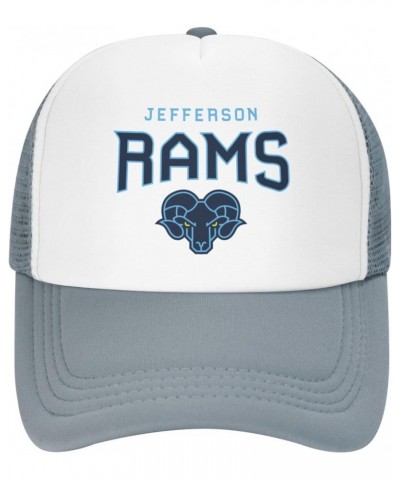 Thomas Jefferson University Logo Trucker Hats for Both Men and Women - Mesh Baseball Snapback Hats Gray $10.29 Baseball Caps