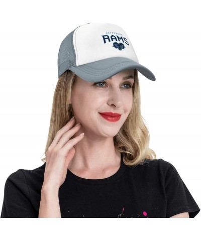 Thomas Jefferson University Logo Trucker Hats for Both Men and Women - Mesh Baseball Snapback Hats Gray $10.29 Baseball Caps