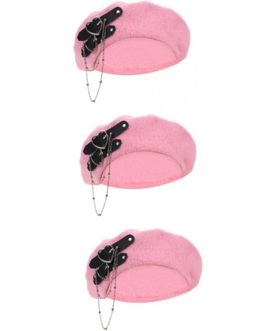 2pcs Girls' Beret Hard Girl Women's Nylon Fashion Pinkx3pcs $22.00 Berets