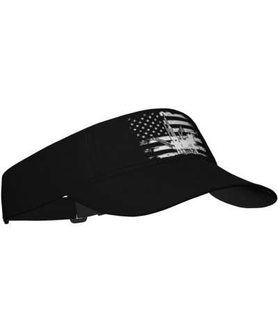 Oilfield USA Flag Cool Breathable Fashionable Eye Protection Sunshade Top Hat Black $10.50 Sun Hats