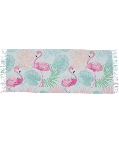 Tropical Flamingo Winter Scarf Soft Tassel Scarves Warm Cozy Shawls and Wraps for Evening Dress Wedding $12.74 Scarves