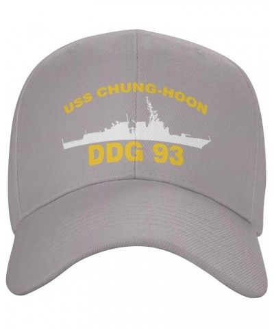 USS Chung-Hoon DDG 93 Flag Baseball Caps-Denim Hats Cowboy Knit hat Fisherman's hat Gray $13.36 Baseball Caps