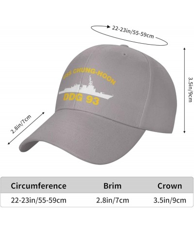 USS Chung-Hoon DDG 93 Flag Baseball Caps-Denim Hats Cowboy Knit hat Fisherman's hat Gray $13.36 Baseball Caps