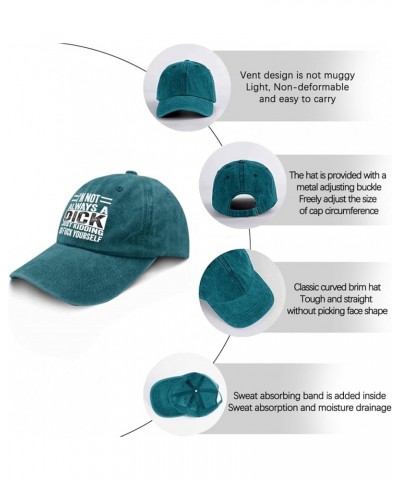 I'm Not Always A Dick Just Kidding Go Fuck Yourself Sun Hat Funny Golf Hats Pigment Black Trucker Hat Men Cyan Blue $10.27 Su...