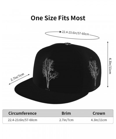 Alice Music in Chains Adjustable Snapback Hats Flat Bill Baseball Cap Brim Snap for Men Women's Black $11.96 Baseball Caps