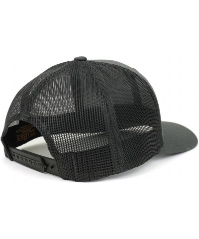 Flexfit Route 66 Black White Patch Retro Fit Trucker Mesh Cap Charcoal $12.00 Baseball Caps