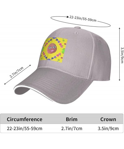 Smiley Lychee Picture Casual General Baseball Cap Black : Comfortable, Light Gray $13.31 Baseball Caps