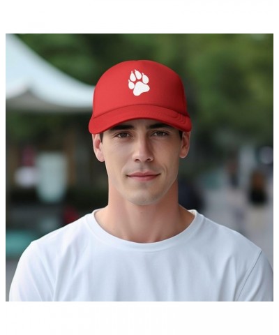 Wolf Paw Baseball Cap Canvas Mesh-Back Cap Red $16.52 Baseball Caps