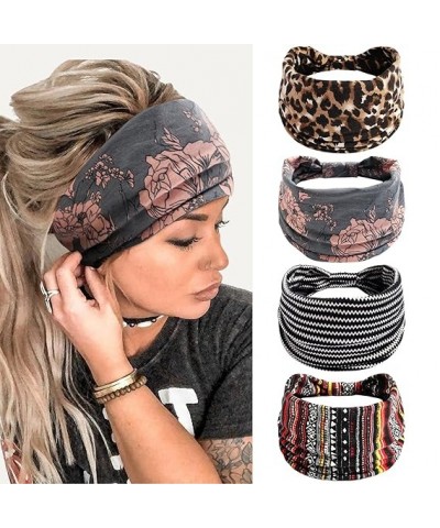 Wide Headbands for Women Black Stylish Head Wraps Summer Boho Thick Hairbands Large Pink African Sport Yoga Turban Headband H...