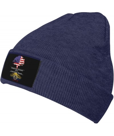 Beanie Hat Stretchy Hat Soft Warmth Knit Hat Cap for Men & Women Unisex Navy Blue $8.56 Skullies & Beanies