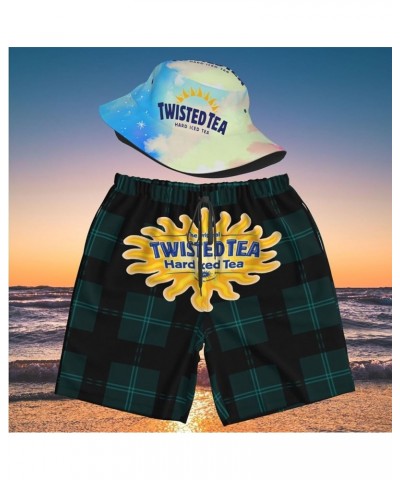 T-Wisted T-Ea Men's Beach Combo:Packable Bucket Hat&Quick Dry Shorts-Trendy Print Fisherman Cap&Drawstring Swim Trunks 261 $2...