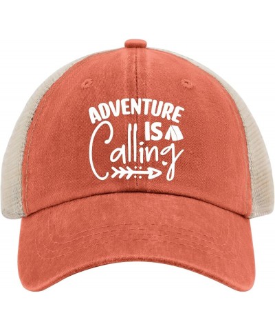 Adventure is a Calling Trucker hat Mens Trucker hat Purplish Blue04 hat for Men Gifts for Grandma Baseball Hat Saffron02 $12....