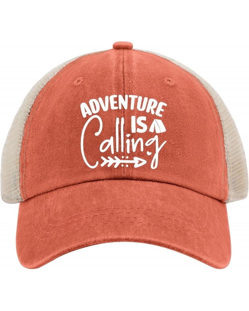 Adventure is a Calling Trucker hat Mens Trucker hat Purplish Blue04 hat for Men Gifts for Grandma Baseball Hat Saffron02 $12....