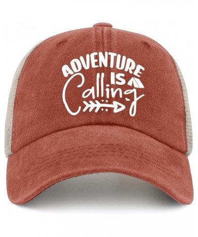 Adventure is a Calling Trucker hat Mens Trucker hat Purplish Blue04 hat for Men Gifts for Grandma Baseball Hat Saffron02 $12....