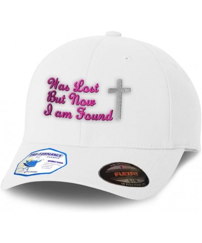 Flexfit Hats for Men & Women was Lost but Now I Am Found Polyester Dad Hat Baseball Cap White $21.59 Baseball Caps