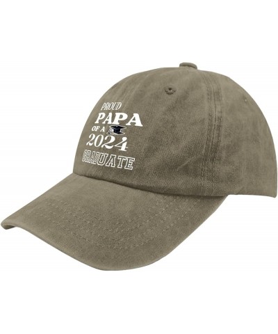 Proud Papa of A 2024 Graduate Sun Hat USA Cowboy Hat Pigment Black Hiking Hat Women Gifts for Him Outdoor Hats Pigment Khaki ...