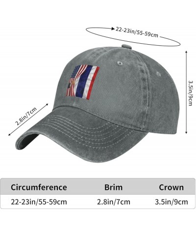 Denim Baseball Cap Adjustable Fitted Hat Retro Casquette for Men Women Gray $9.82 Baseball Caps