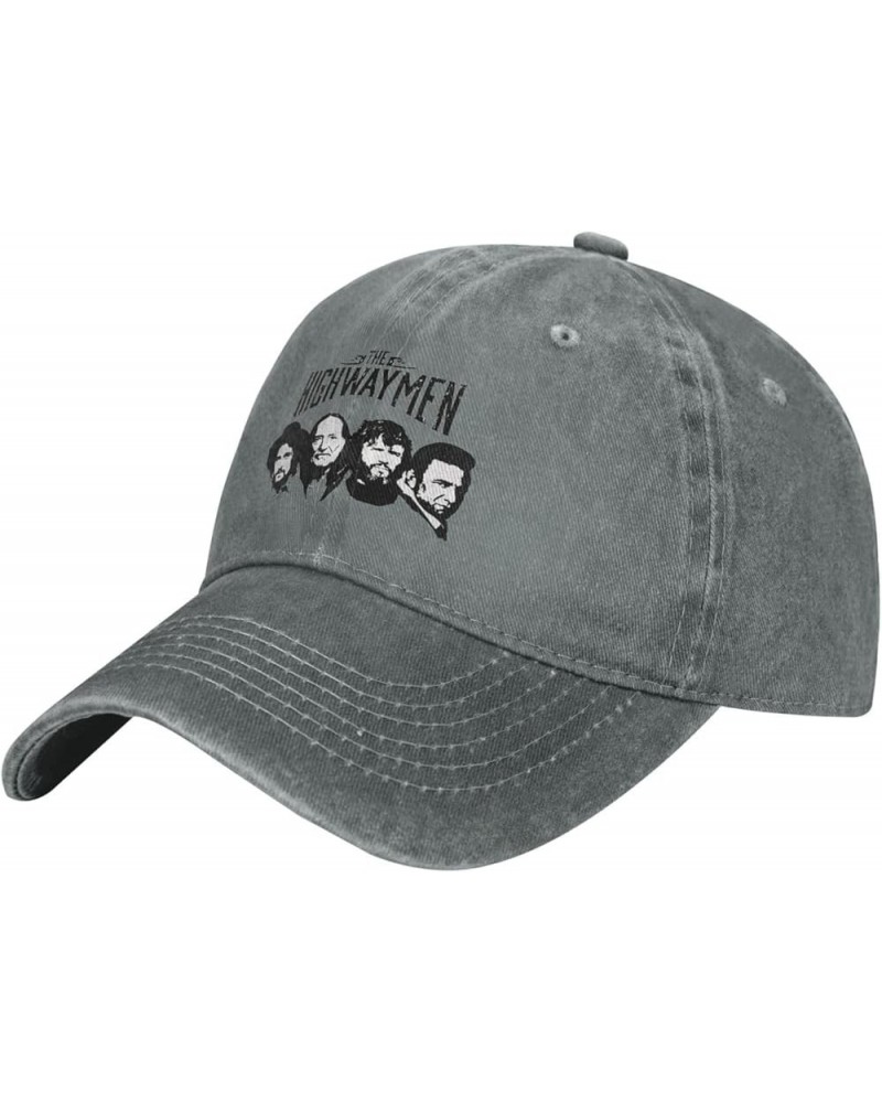 The Music Highwaymen and Band Baseball Cap Adjustable Classic Unisex Vintage Denim Hat Washed Cotton Soft Cap Black Gray $12....