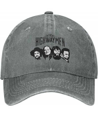 The Music Highwaymen and Band Baseball Cap Adjustable Classic Unisex Vintage Denim Hat Washed Cotton Soft Cap Black Gray $12....