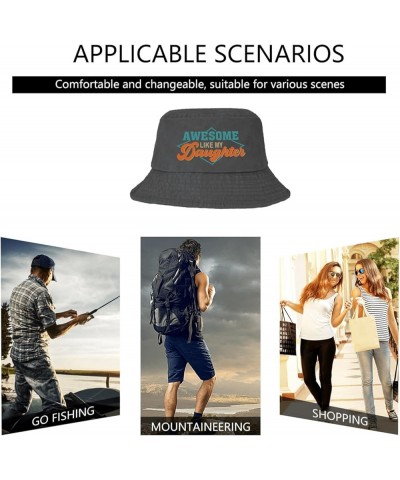 Awesome Like My Daughter Bucket Hats Bucket Hat Funny Mens Hat Hiking Accessories for Hiking Must Haves Wash Black $9.24 Buck...