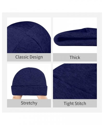 Maltese Dog Knitted Woolen Hat, Men's/Women's Warm and Fashionable Winter Beanies, Gift for Father Navy Blue $12.94 Skullies ...