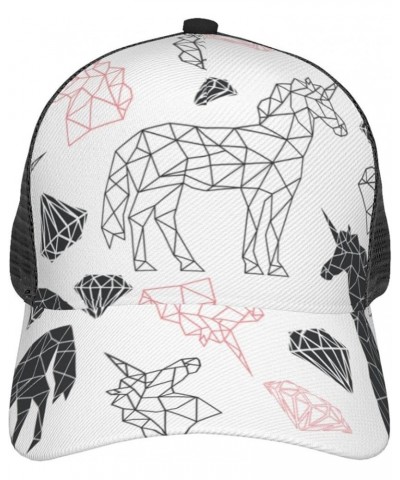 Unicorns Curved Brim Mesh Baseball Cap Casual Sun Hat All Seasons for Unisex Unicorns 68 $8.31 Baseball Caps