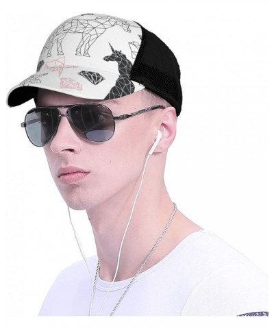 Unicorns Curved Brim Mesh Baseball Cap Casual Sun Hat All Seasons for Unisex Unicorns 68 $8.31 Baseball Caps