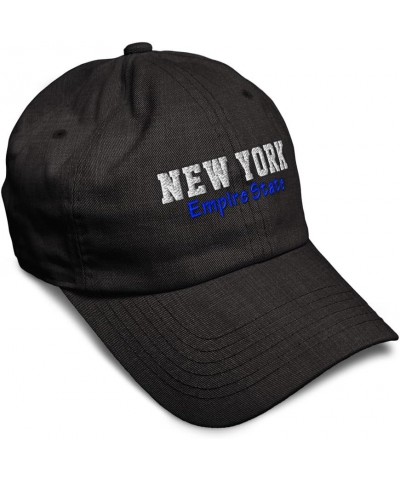 Soft Baseball Cap New York Empire State Cotton Dad Hats for Men & Women Dark Denim $12.04 Baseball Caps