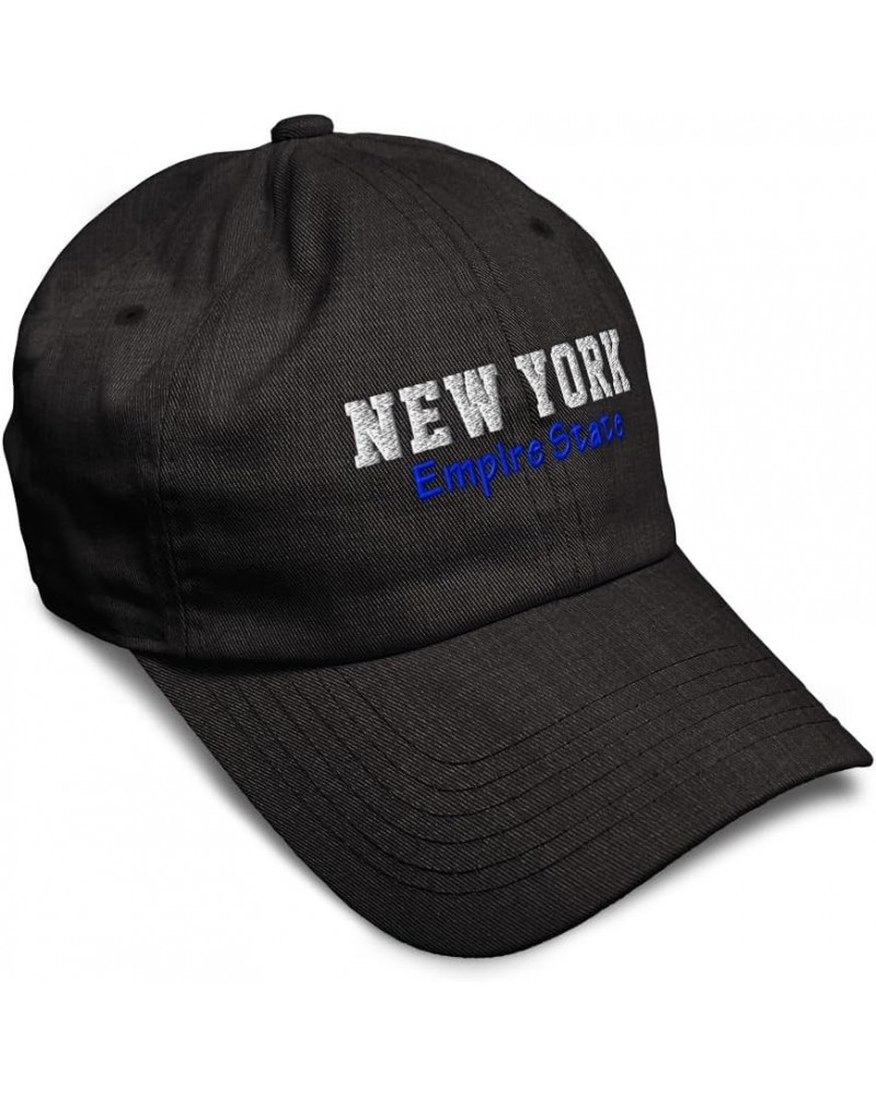 Soft Baseball Cap New York Empire State Cotton Dad Hats for Men & Women Dark Denim $12.04 Baseball Caps