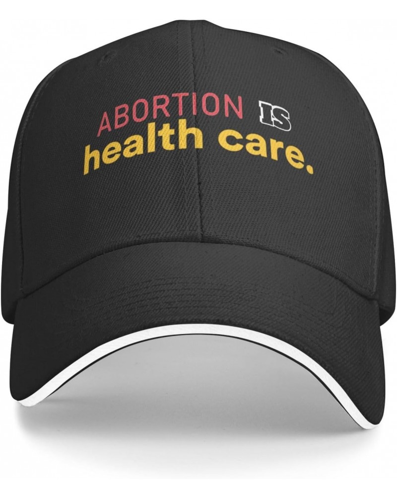 Abortion is Healthcare2 Comfortable Sandwich Bill Cap Perfect for Leisure Black $11.44 Baseball Caps