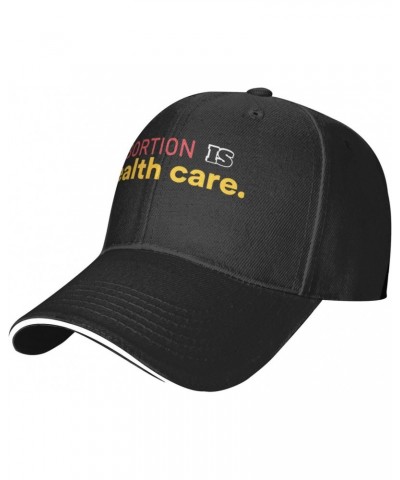 Abortion is Healthcare2 Comfortable Sandwich Bill Cap Perfect for Leisure Black $11.44 Baseball Caps