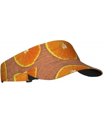 Light Yellow Flower Print Sunscreen Hollow Top Hat, Adult Sun Hat, Unisex Hollow Top Hat Lemons and Oranges $11.66 Sun Hats