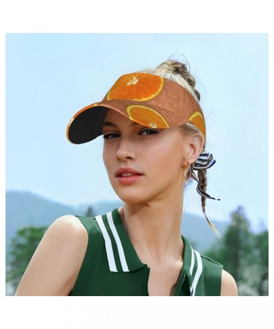 Light Yellow Flower Print Sunscreen Hollow Top Hat, Adult Sun Hat, Unisex Hollow Top Hat Lemons and Oranges $11.66 Sun Hats