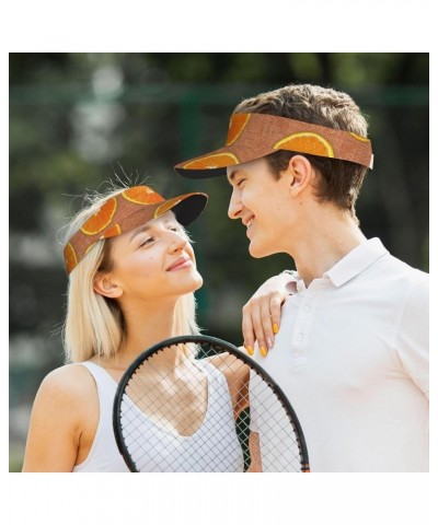 Light Yellow Flower Print Sunscreen Hollow Top Hat, Adult Sun Hat, Unisex Hollow Top Hat Lemons and Oranges $11.66 Sun Hats