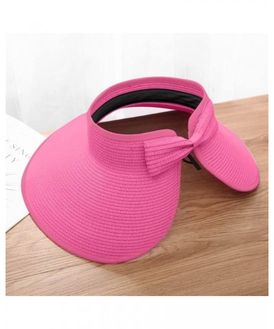 Womens Beach Sun Hat Floppy Wide Brim Outdoor UPF 50 Summer Hat for Women Foldable Roll up Travel Sun Hat C-hot Pink $10.25 S...