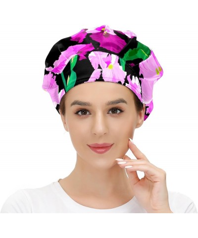 Adjustable Working Caps, Elastic Bandage Tie Back Hats, Cover Hair Bouffant Hats with Sweatband 99 Flower Leaves (363) $9.99 ...