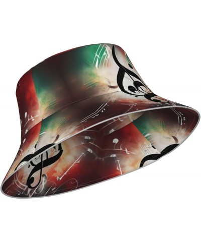 Zebra and Giraffe Print Bucket Hat for Women and Men Packable Travel Summer Beach Hat Sun Hats Hiking Hat Music Notes $13.68 ...