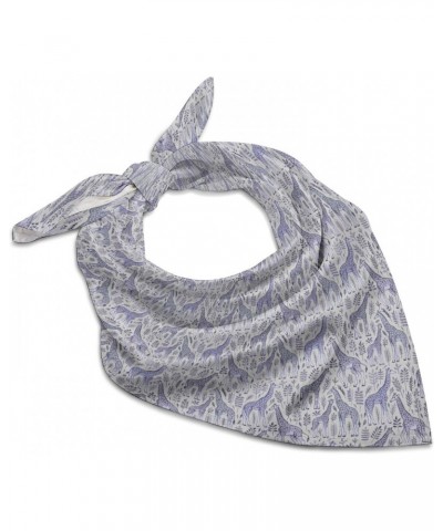 Blue Giraffe Unisex Bandanas Print Hair Kerchief Hair Scarves Headscarf Scarf Headband Handkerchiefs $8.82 Scarves