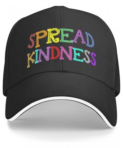 Hat Spread Kindness Love Peace Baseball Cap Men Funny Ponytail Hat Gift Trucker Hat Women Sun Hat Dad Cap Black Black $10.15 ...