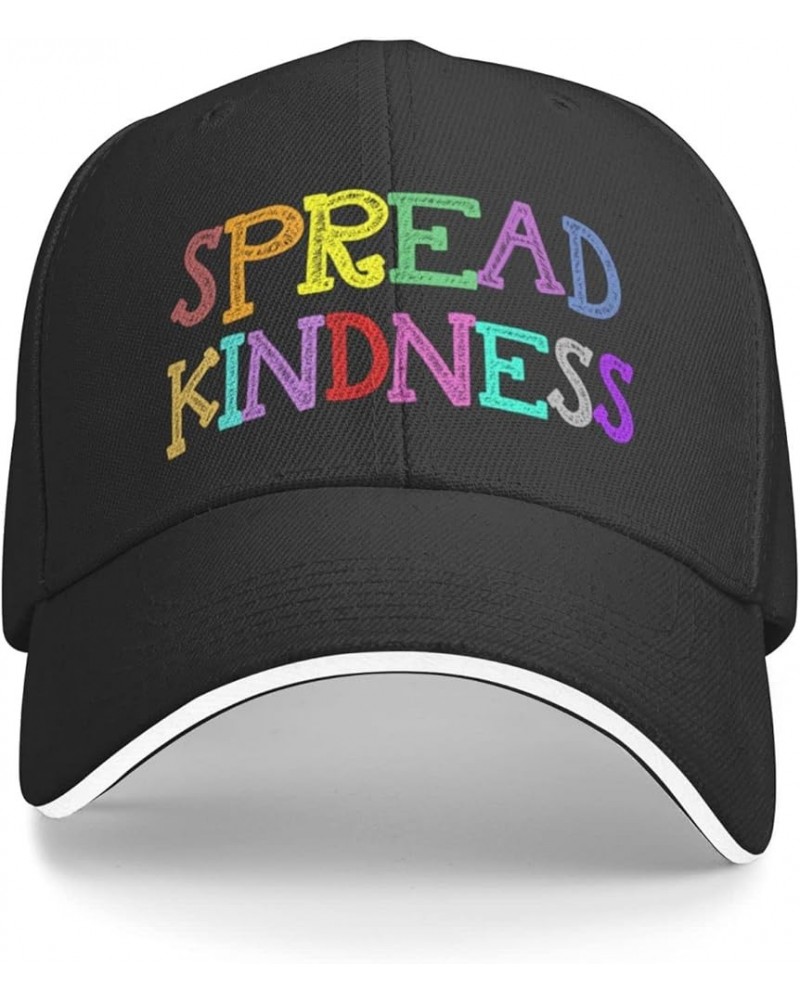 Hat Spread Kindness Love Peace Baseball Cap Men Funny Ponytail Hat Gift Trucker Hat Women Sun Hat Dad Cap Black Black $10.15 ...